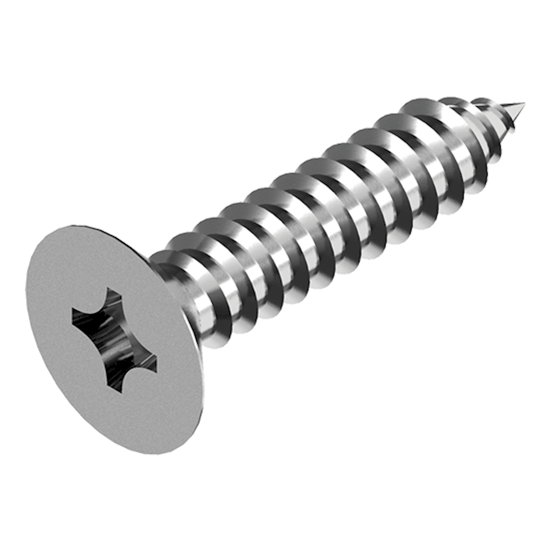 Rostfri Plåtskruv försänkt 3.5 x 6 mm A4 syrafast