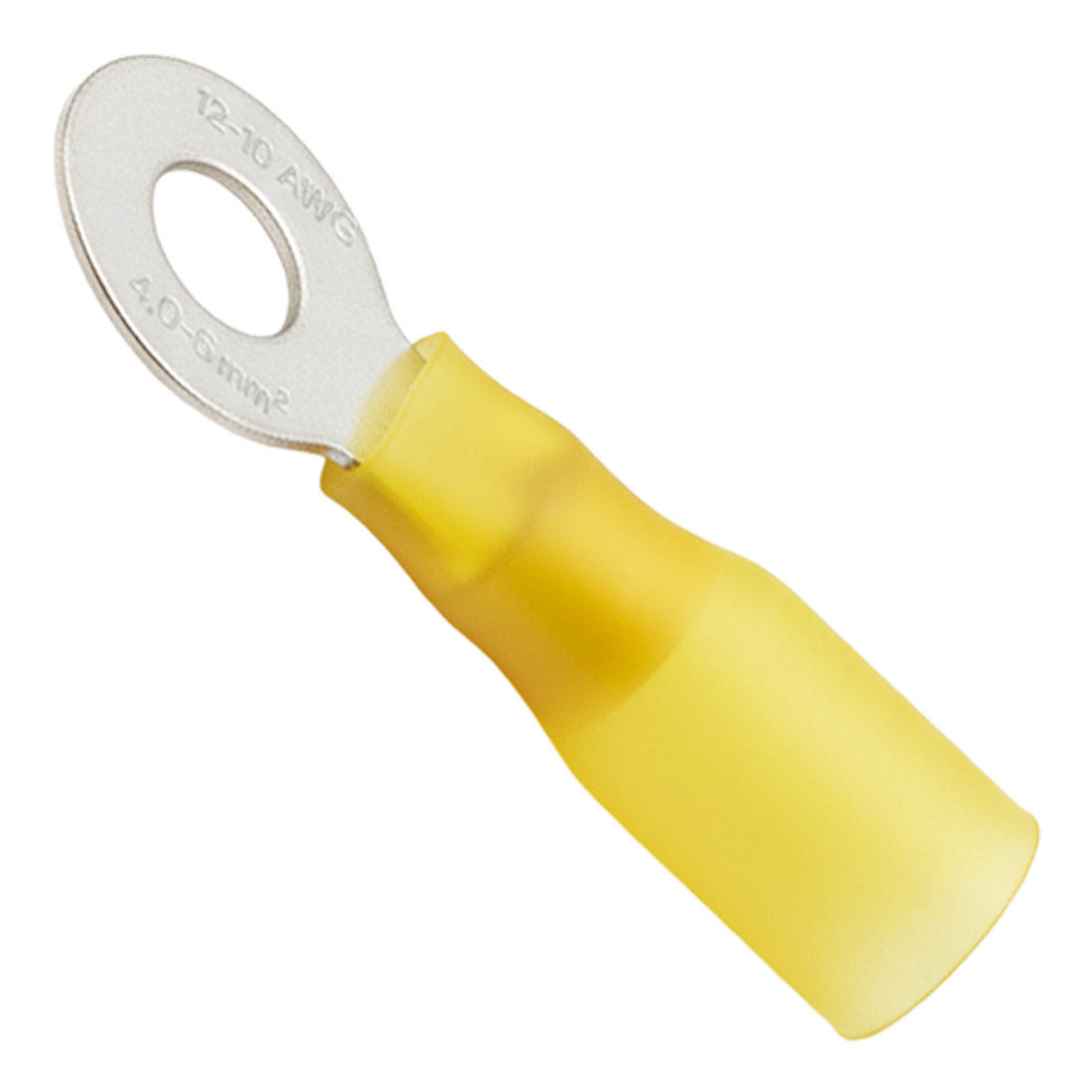 Ringkabelsko Gul ≤6 mm² Ø4 mm med krympslang